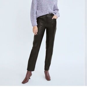 Aritzia Wilfred Rebel High Waisted Vegan Leather Pants size 6 Black